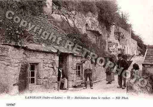 Ville de LANGEAIS, carte postale ancienne