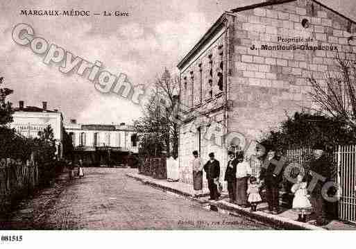 Ville de MARGAUX, carte postale ancienne