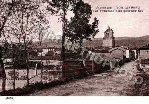 Ville de MARSACENLIVRADOIS, carte postale ancienne