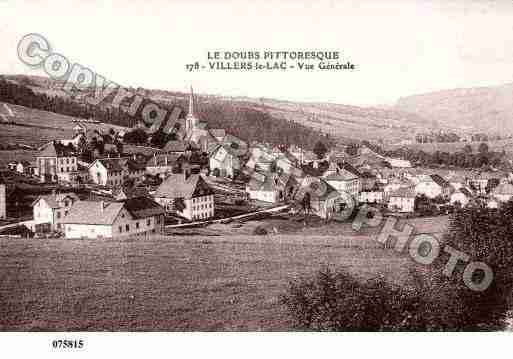 Ville de VILLERSLELAC, carte postale ancienne