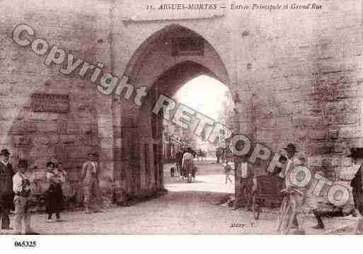 Ville de AIGUESMORTES, carte postale ancienne