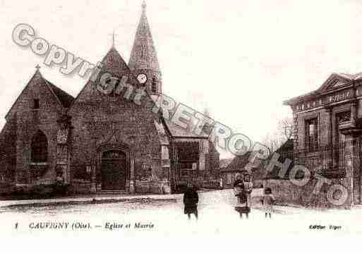 Ville de CAUVIGNY, carte postale ancienne