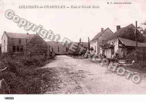 Ville de COLLONGEENCHAROLLAIS, carte postale ancienne