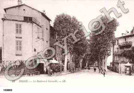 Ville de DIGNELESBAINS, carte postale ancienne