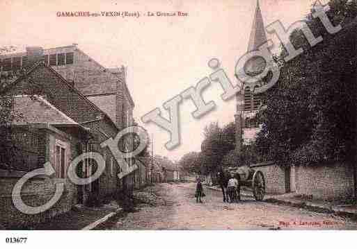 Ville de GAMACHESENVEXIN, carte postale ancienne