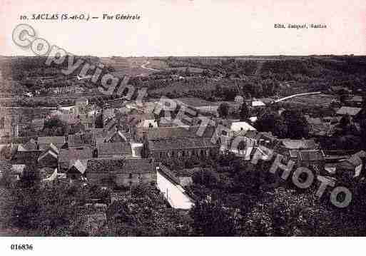 Ville de SACLAS, carte postale ancienne