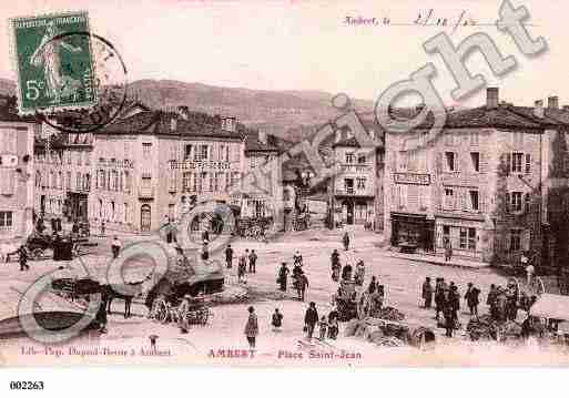 Ville de AMBERT, carte postale ancienne