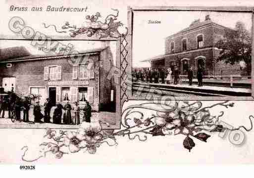 Ville de BAUDRECOURT, carte postale ancienne