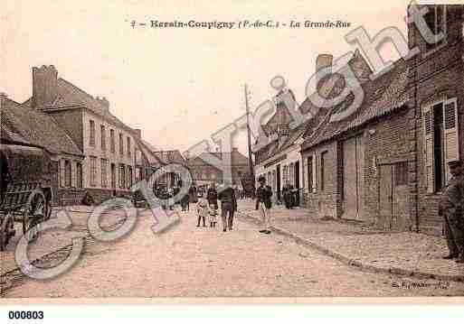 Ville de HERSINCOUPIGNY, carte postale ancienne