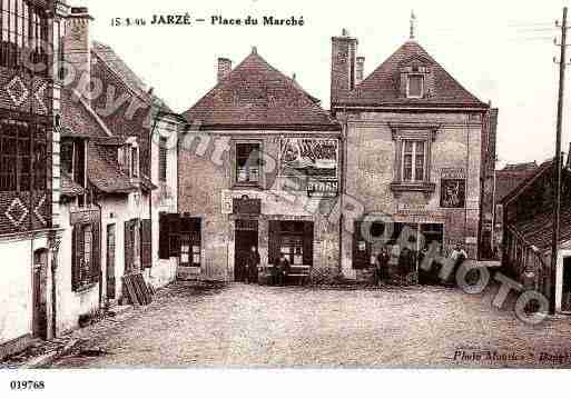 Ville de JARZE, carte postale ancienne