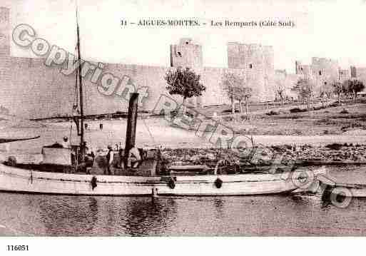 Ville de AIGUESMORTES, carte postale ancienne