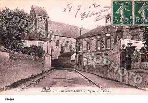 Ville de GRETZSURLOING, carte postale ancienne