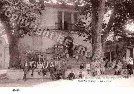 Ville de NAGESETSOLORGUES, carte postale ancienne