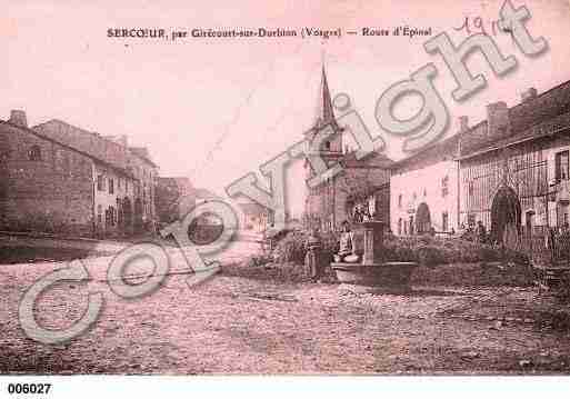 Ville de SERCOEUR, carte postale ancienne