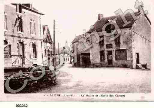 Ville de ACIGNE, carte postale ancienne