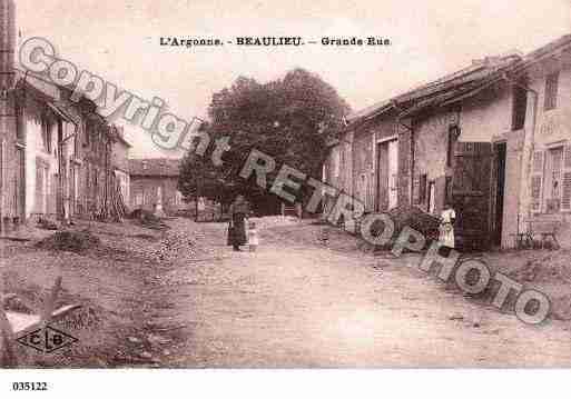 Ville de BEAULIEU, carte postale ancienne