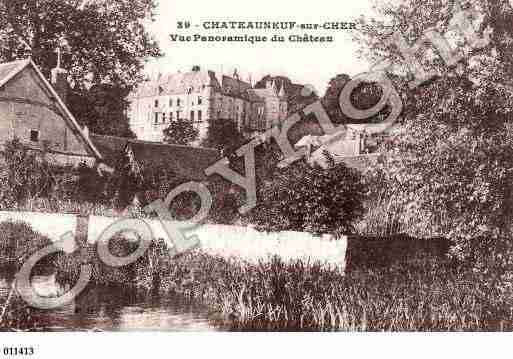 Ville de CHATEAUNEUFSURCHER, carte postale ancienne