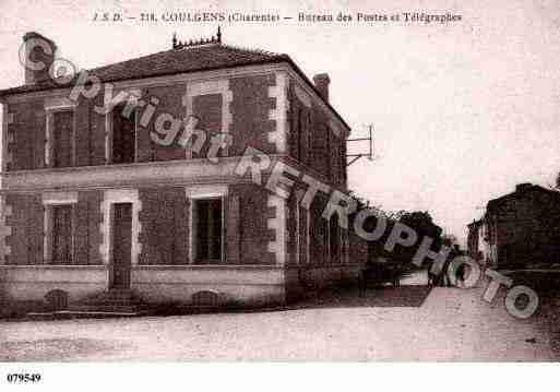 Ville de COULGENS, carte postale ancienne