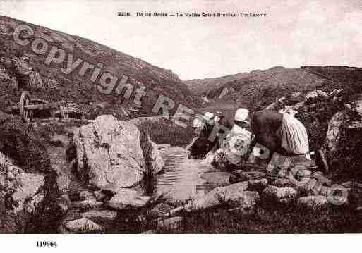 Ville de GROIX, carte postale ancienne