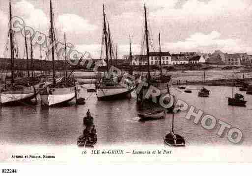 Ville de GROIX, carte postale ancienne