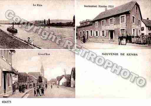 Ville de KEMBS, carte postale ancienne