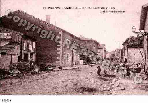 Ville de PAGNYSURMEUSE, carte postale ancienne