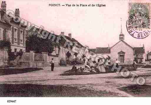 Ville de POINCY, carte postale ancienne