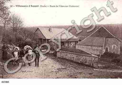 Ville de VILLENEUVED'AMONT, carte postale ancienne