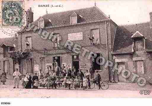 Ville de DANZE, carte postale ancienne