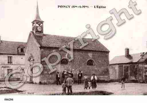 Ville de POINCY, carte postale ancienne