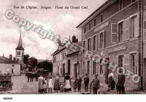 Ville de SOLGNE, carte postale ancienne