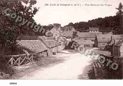 Ville de PAIMPONT, carte postale ancienne