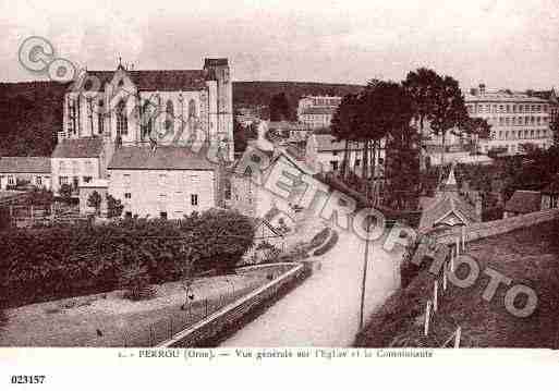 Ville de PERROU, carte postale ancienne