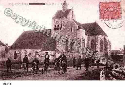 Ville de SABLONNIERES, carte postale ancienne