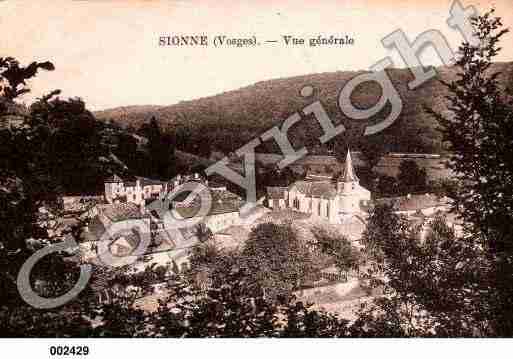 Ville de SIONNE, carte postale ancienne