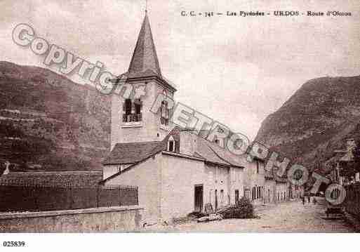 Ville de URDOS, carte postale ancienne