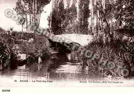 Ville de BAUGE, carte postale ancienne