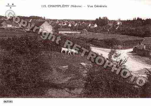 Ville de CHAMPLEMY, carte postale ancienne