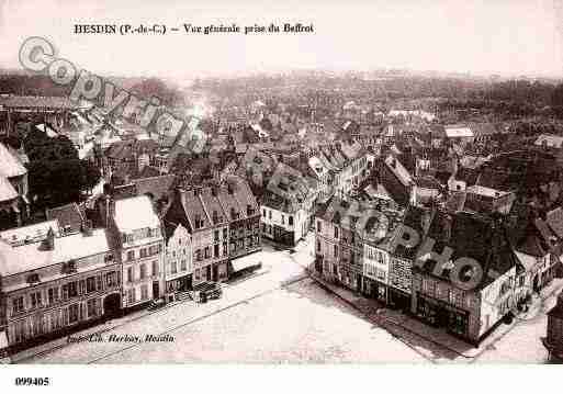 Ville de HESDIN, carte postale ancienne