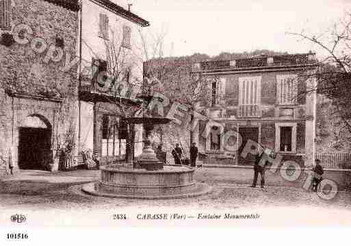 Ville de CABASSE, carte postale ancienne