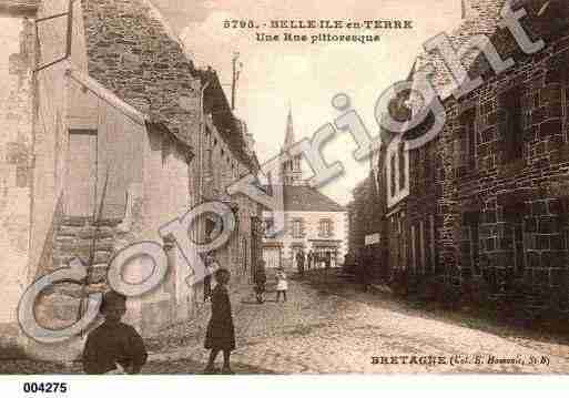 Ville de BELLEISLEENTERRE, carte postale ancienne