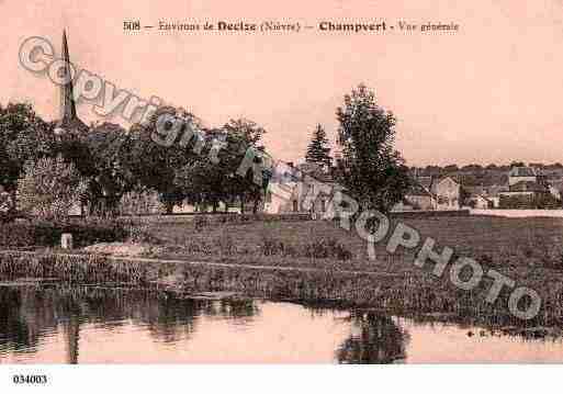 Ville de CHAMPVERT, carte postale ancienne