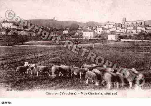 Ville de CUCURON, carte postale ancienne