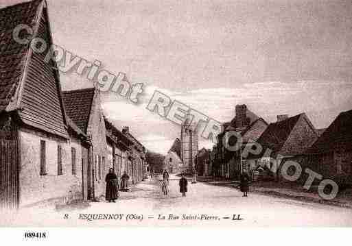 Ville de ESQUENNOY, carte postale ancienne