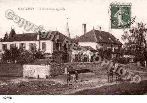 Ville de GEVIGNEYETMERCEY, carte postale ancienne