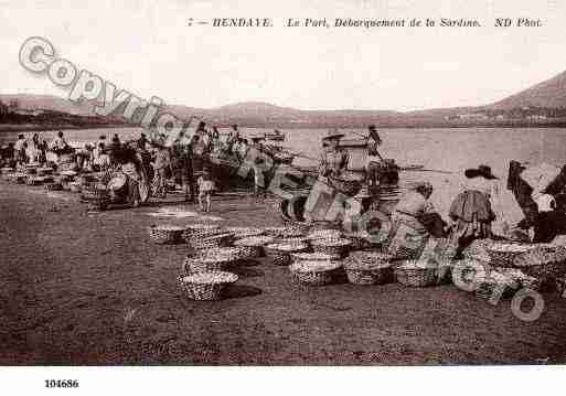 Ville de HENDAYE, carte postale ancienne