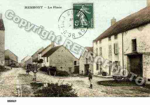 Ville de MESMONT, carte postale ancienne