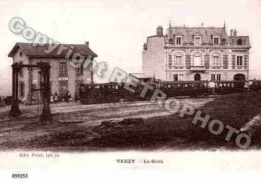 Ville de VERZY, carte postale ancienne