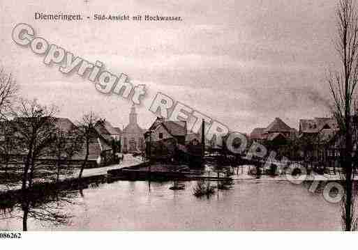 Ville de DIEMERINGEN, carte postale ancienne