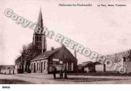 Ville de HALLENNESLEZHAUBOURDIN, carte postale ancienne